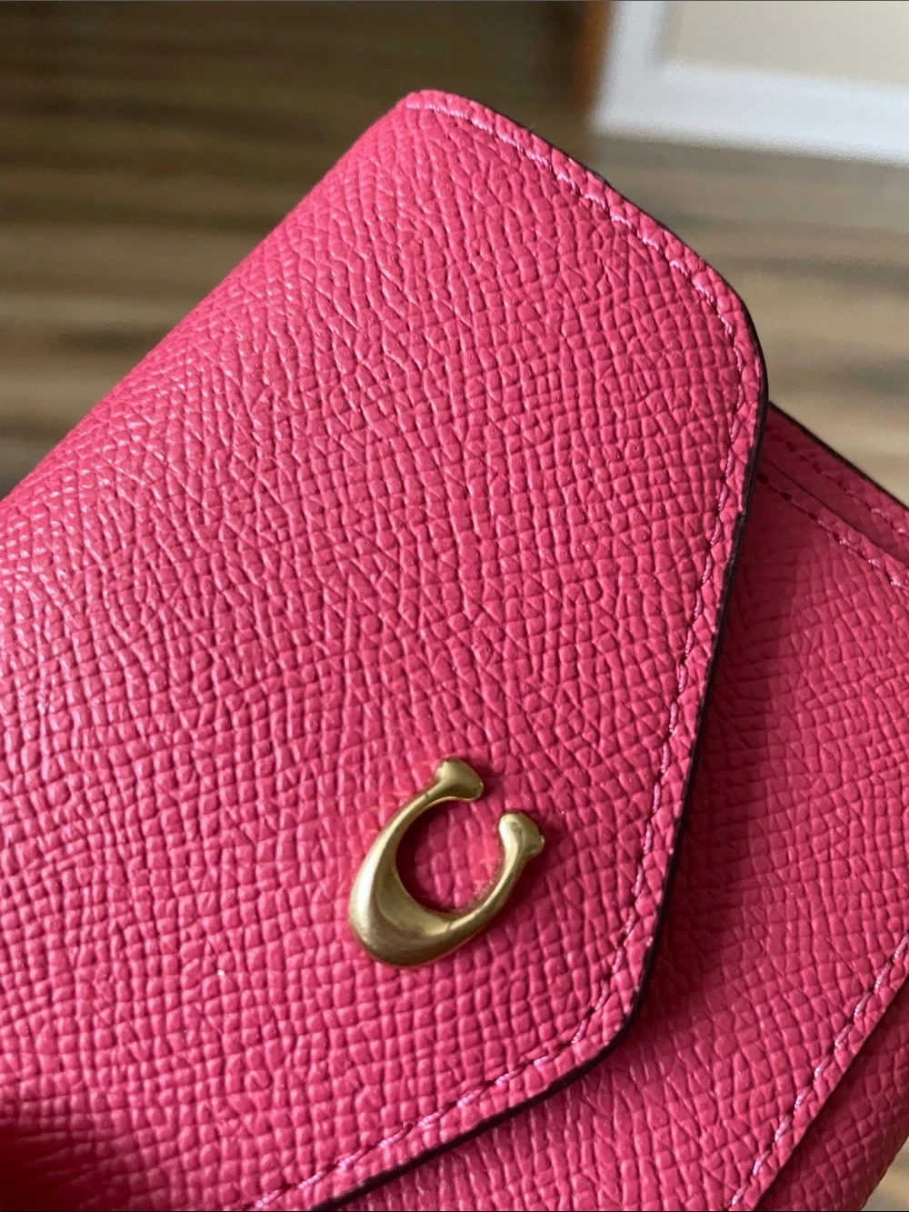 Coach Small Wyn Wallet in Watermelon / Brass